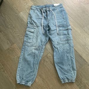 American Eagle denim joggers size 10 NWT
